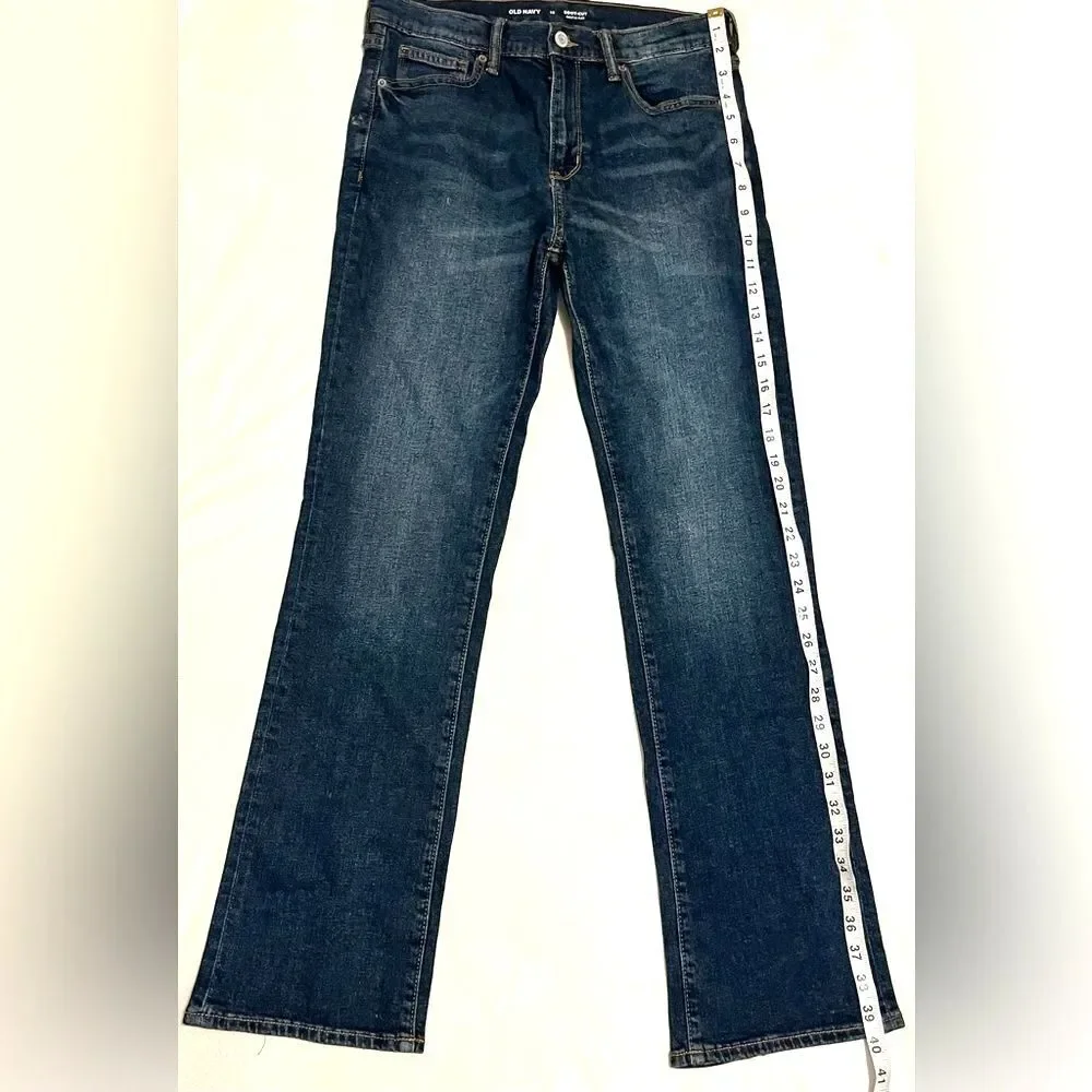 Old Navy Kids Dark Blue Bootcut Built-In Flex Adjustable Waist Blue Jeans Sz 16